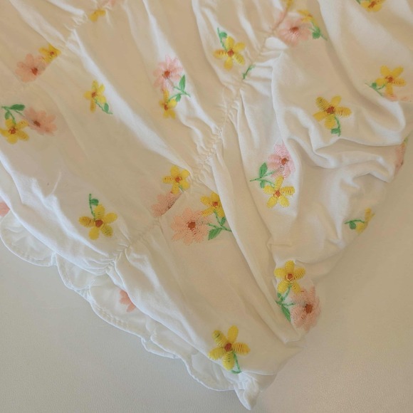 For Love Lemons Floral‎ Ruched Corset Mini Dress Coquette Lace Up XS - Picture 11 of 16